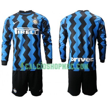 Inter Milan Bambino Maglia Prima 2020/2021 Manica Lunga (+ Pantaloncini)